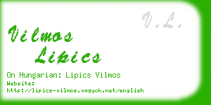 vilmos lipics business card